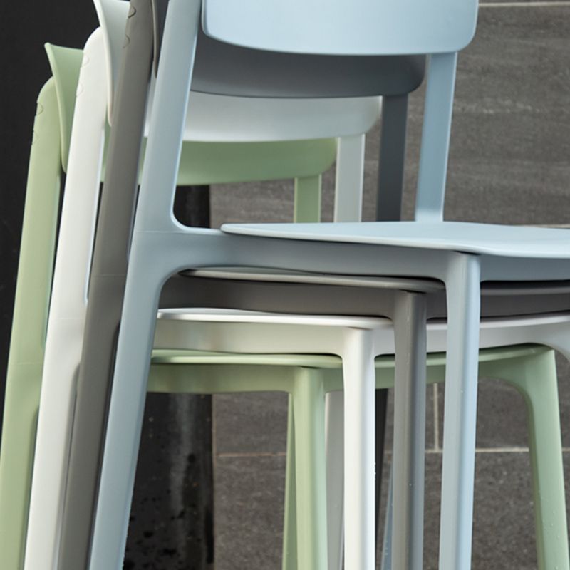 Modern Style Stackable Plastic Chair Open Back Dining Side Chair