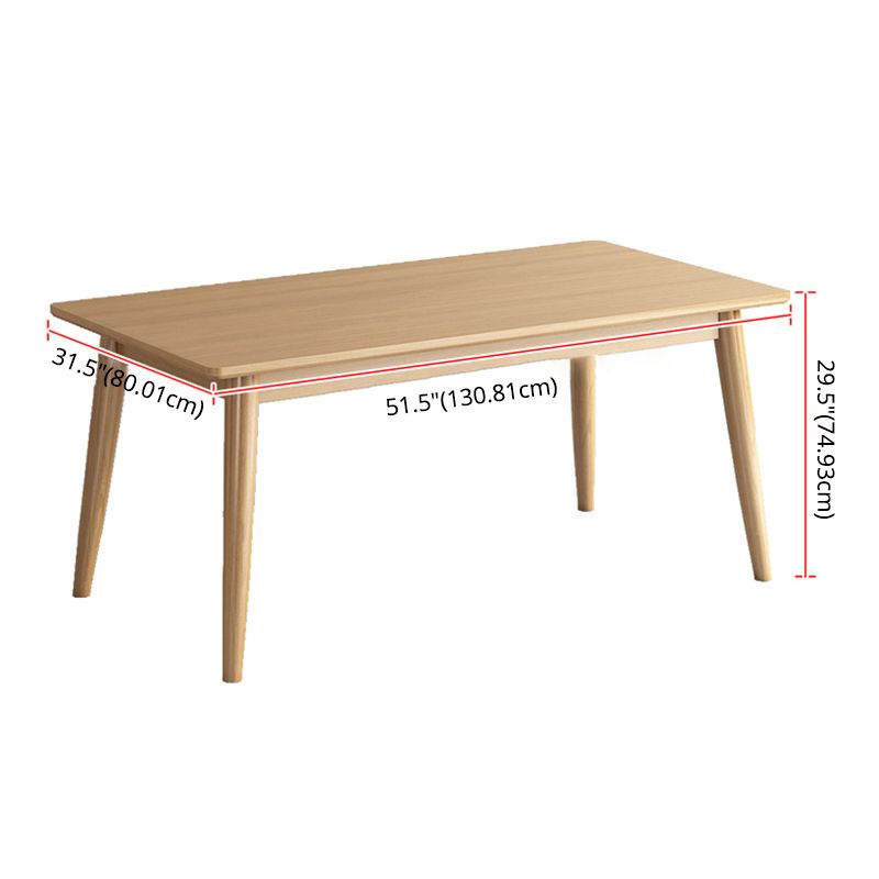 Ensembles de table à manger en bois massif de style moderne avec des meubles à manger de base à 4 jambes pour un usage domestique