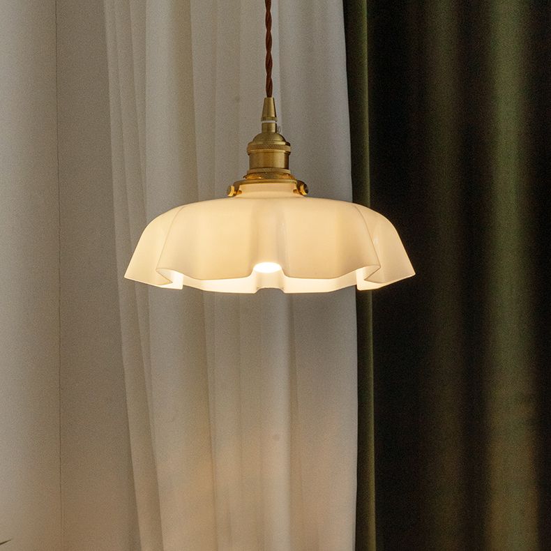 Glazen industriële hanglamp 1-licht hangend plafondlicht voor eetkamer