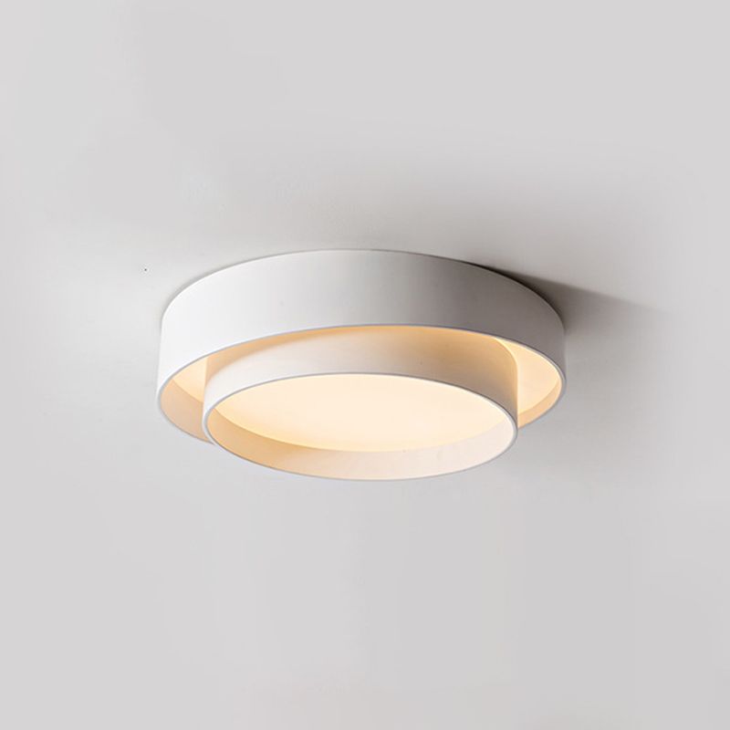 Acrylic White LED Flush Mount in Modern Creative Style Wrought Iron Circular Ceiling Fixture