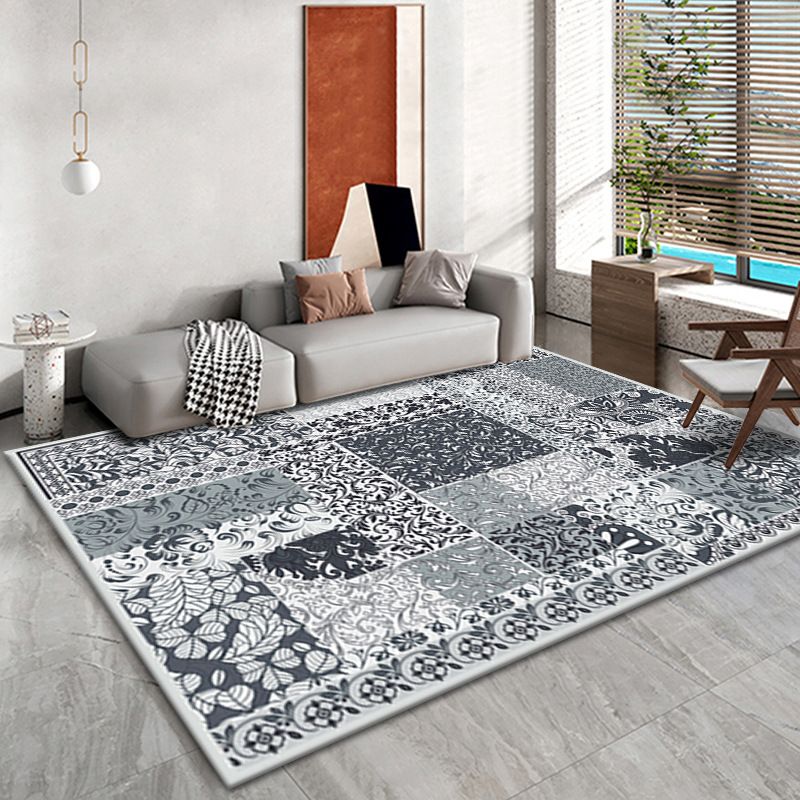 Bohemian Living Room Area Carpet American Pattern Polyester Area Rug Stain Resistant Rug