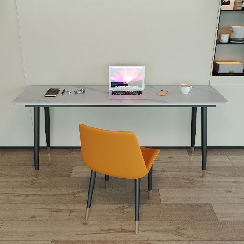 Rectangular Industrial Writing Desk Home Office Desk with Metal Legs