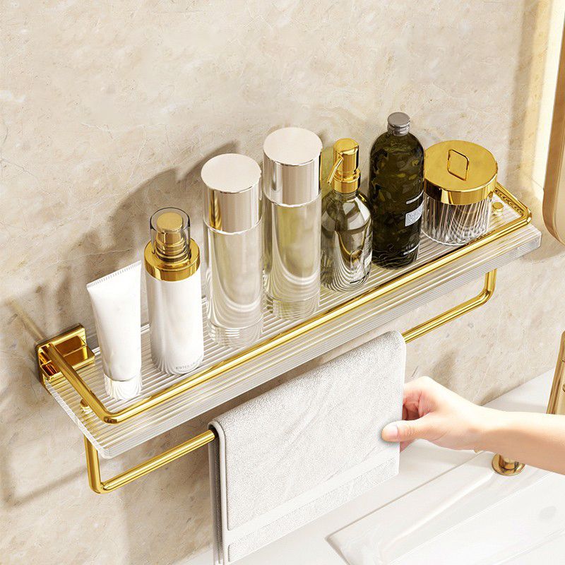 Modern Silver/Gold Bathroom Hardware Set Bath Shelf Bathroom Set