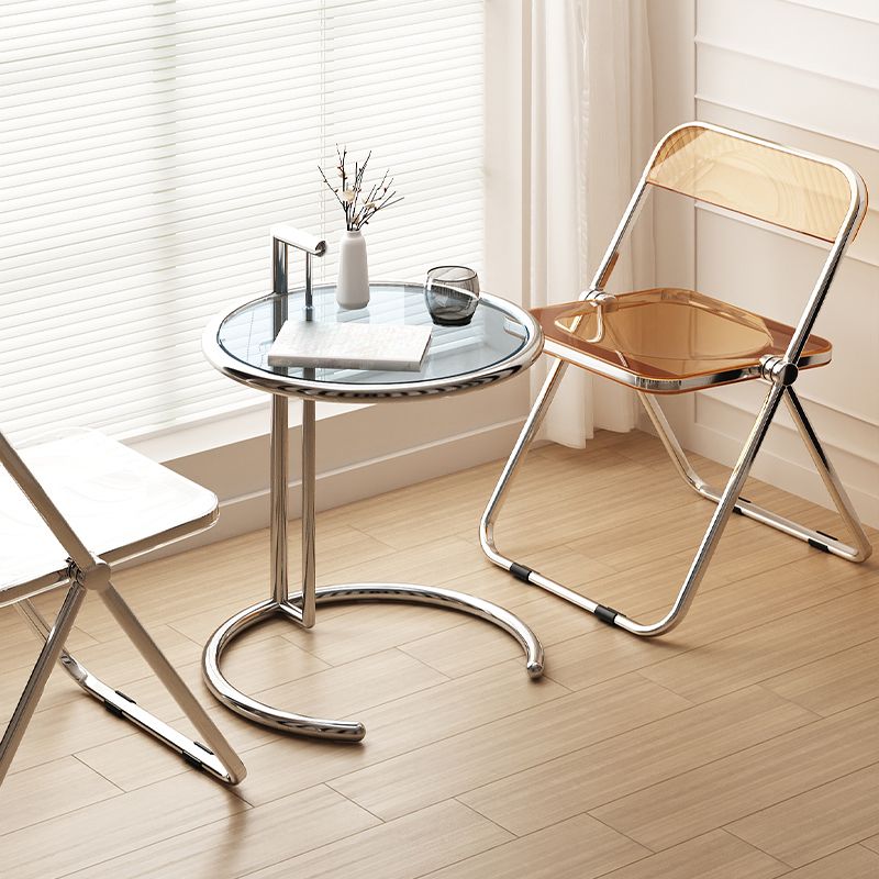 Industrial Style Folding Side Chair for Home Plastic Dining Armless Chair