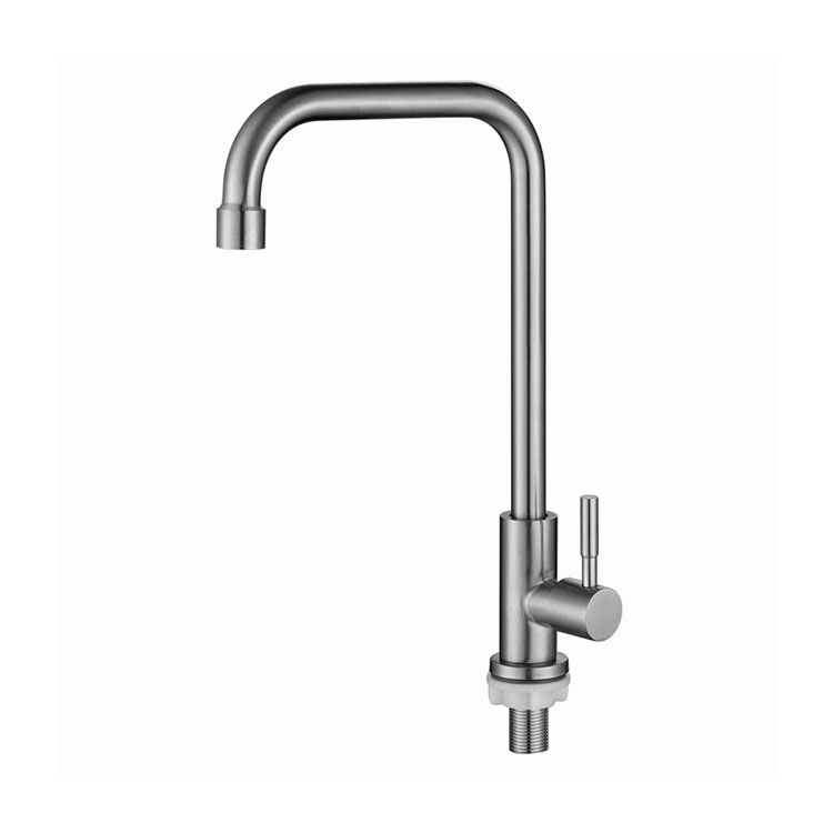 Contemporary Standard Kitchen Faucet High Arc Swivel Spout 304 Stainless Steel Faucet