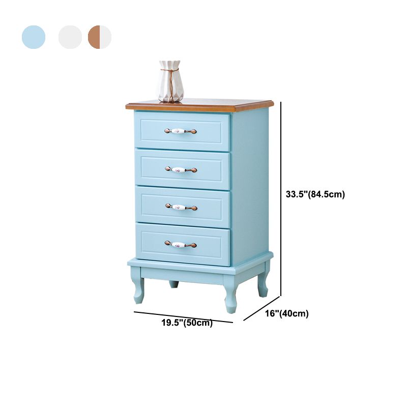 Modern Style Wooden Chest Bedside Storage Chest with Ceramic Handle