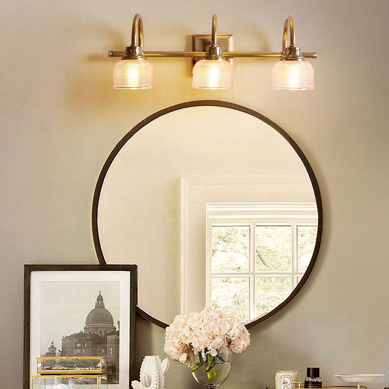 Traditional Simplicity Bowl Vanity Sconce Lights Glass Wall Mount Light Fixture for Bathroom