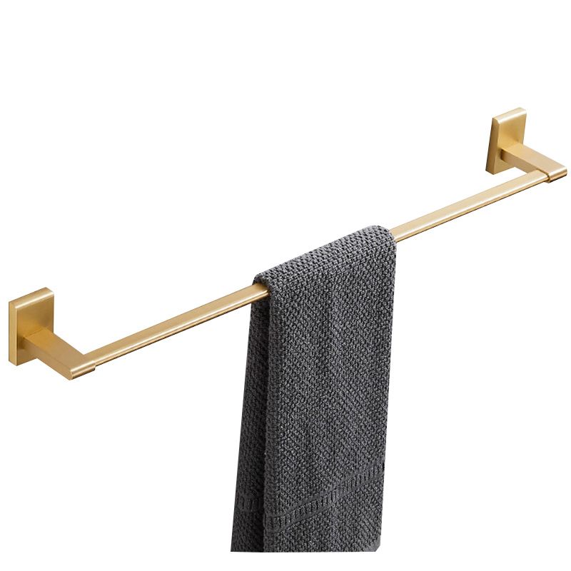 Golden Modern 5-Piece Bathroom Accessory Set Brushed Brass Towel Bar/Paper Holder