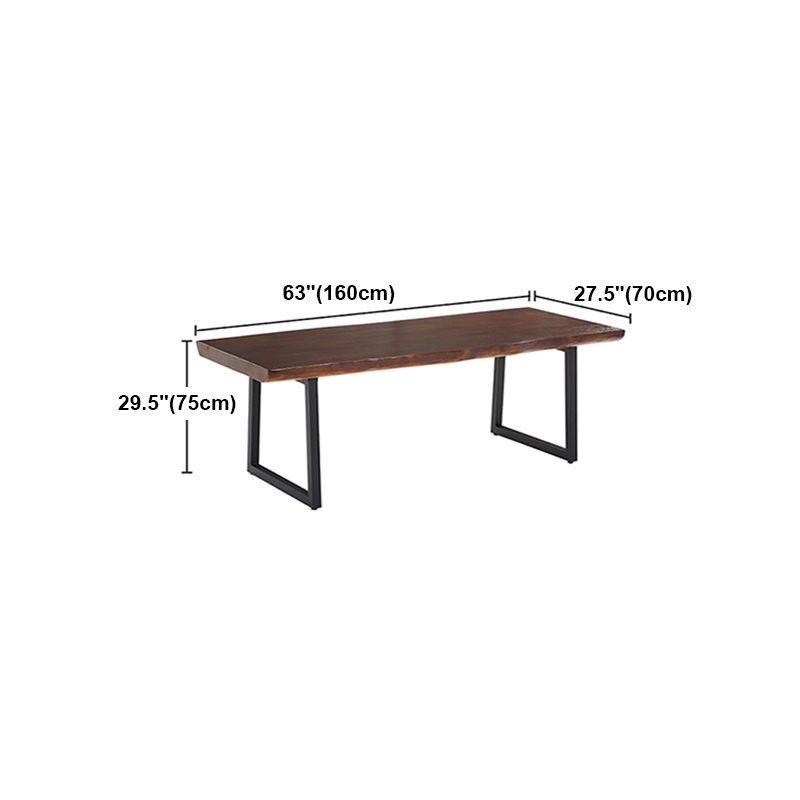 Solid Wood Office Desk Brown Contemporary Style Home and Office Writing Desk