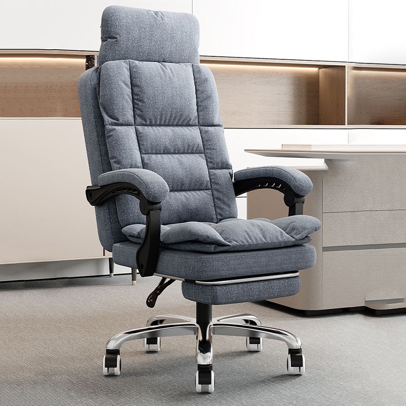 Modern Chair Padded Arms Adjustable Seat Height Office Chair with Wheels