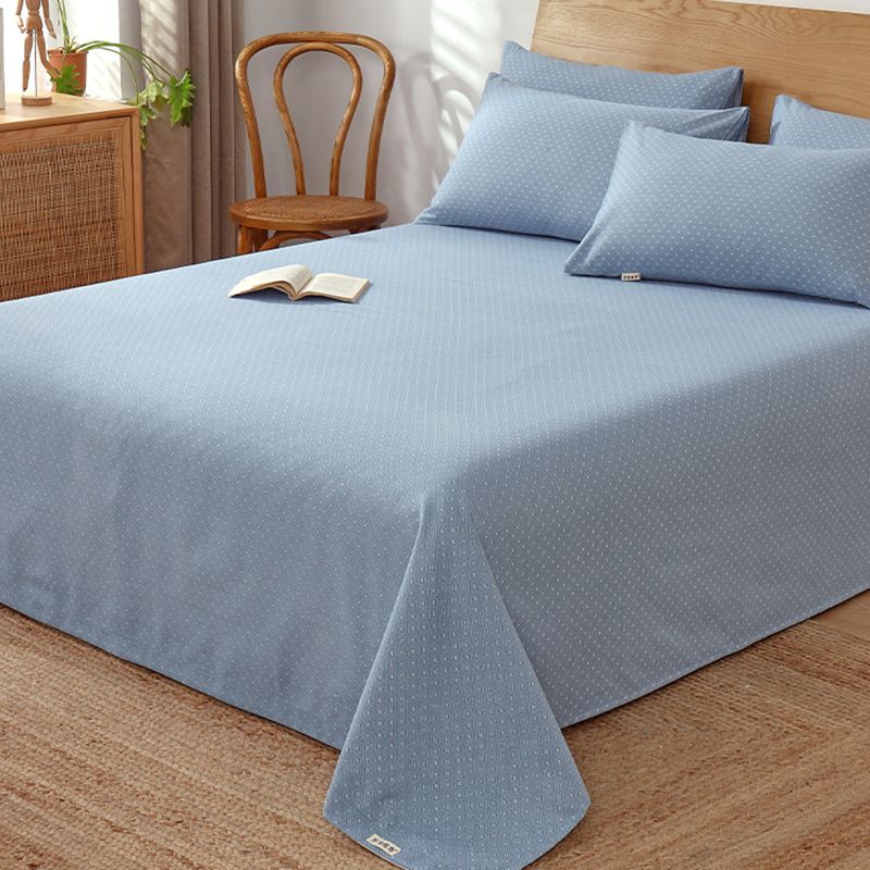 Fitted Sheet Cotton Checkered Printed Breathable Wrinkle Resistant Bed Sheet Set