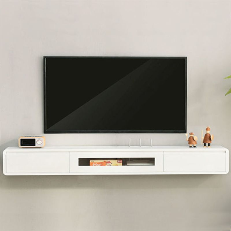 Modern Wood TV Stand Console Wall-mounted TV Media Stand with Storage for Living Room