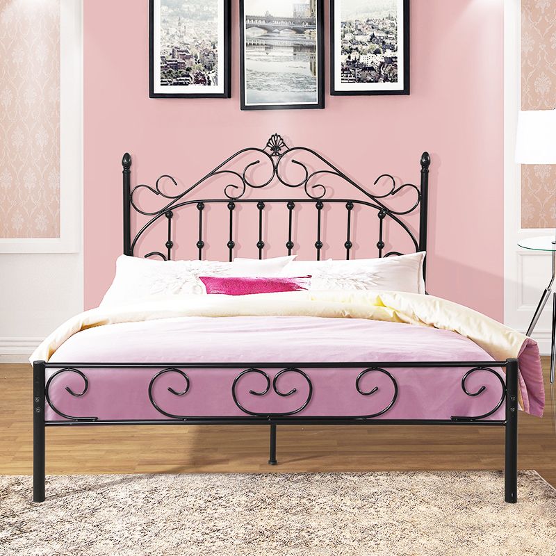 Contemporary Kids Bed Headboard Metal No Theme Standard Bed with Footboard