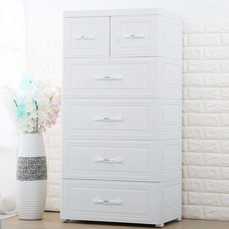 Ultra Modern Baby Dresser Vertical Plastic Kids Furniture with Drawers