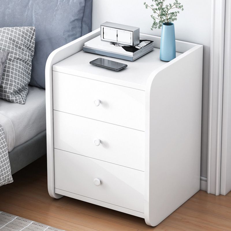 Contemporary Accent Table Nightstand Drawer Storage Night Table with 1 Shelf