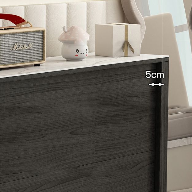 Stone Top Chest Metal Legs Chest Drawers with Drawers for Bedroom