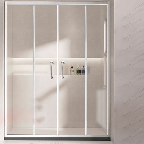 One-shaped Sliding Shower Doors Transparent Tempered Glass Shower Door