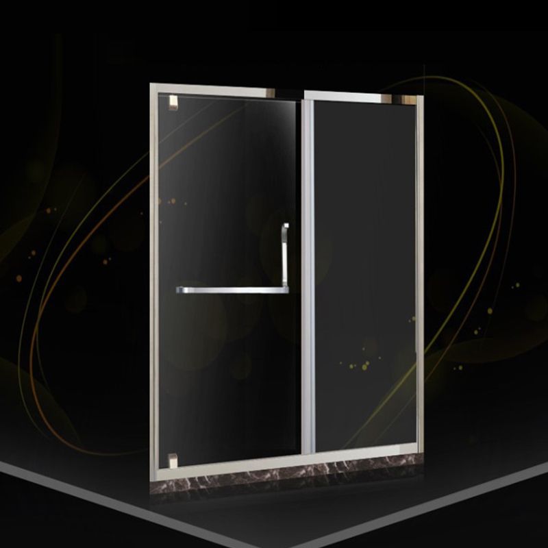 Glass and Metal Shower Bath Door Simple One-Line Shower Door