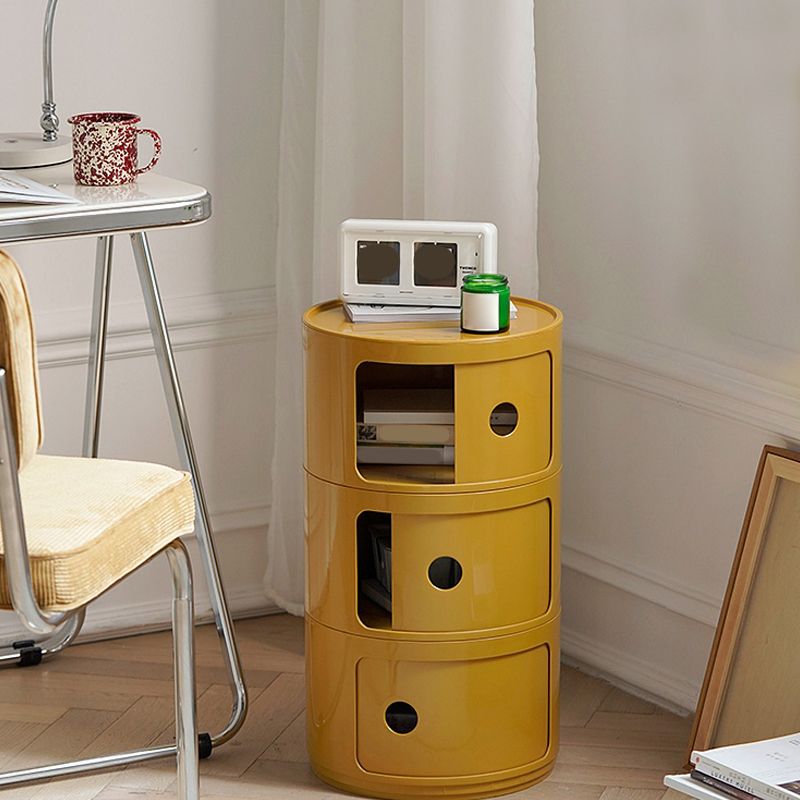 Contemporary Accent Table Nightstand Bed Nightstand with Cabinets