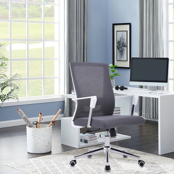 Modern Plastic Desk Chair with Hight Back and Mesh Home Office Chair