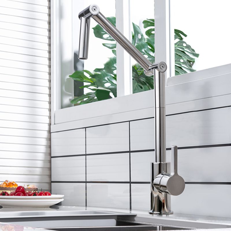 Swivel Spout 3-Function Pot Filler Kitchen Faucet Modern Pot Filler in Polished Chrome