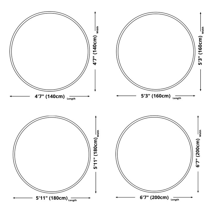 Mehrfarbiger einfacher Krawatten-Teppich zeitgenössischer Shag Round Area Teppich Polyester Nicht-Rutsch-Backing-Teppich für Wohnkultur