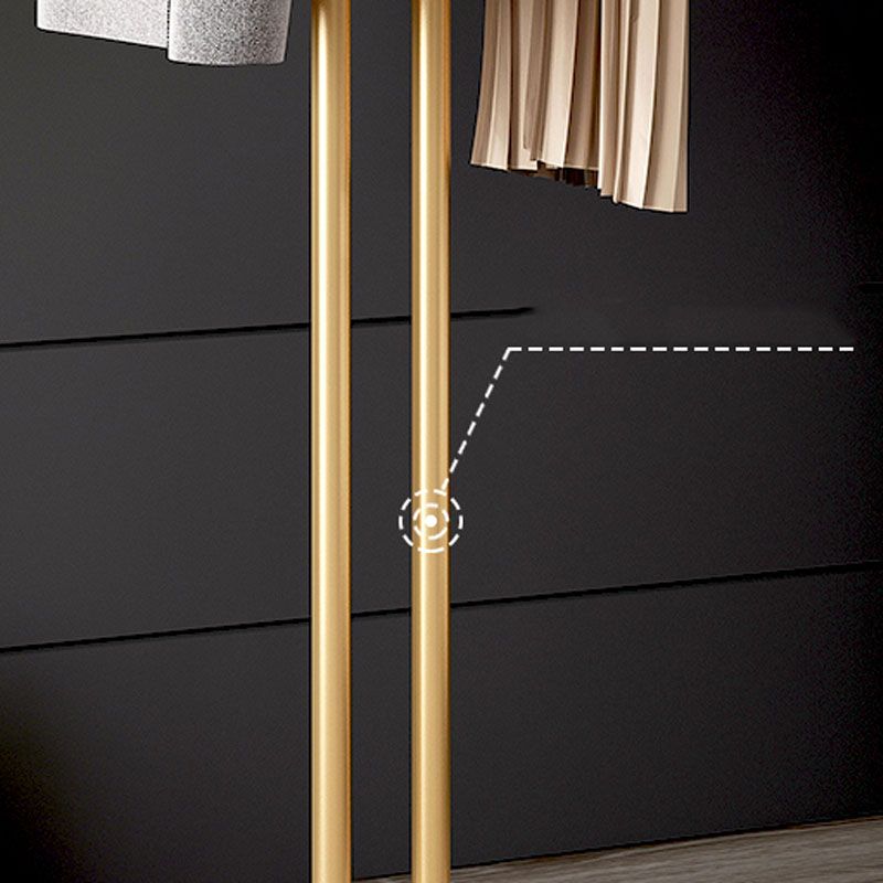 Modern Metal Coat Hanger Free Standing Coat Rack with Marble Bottom