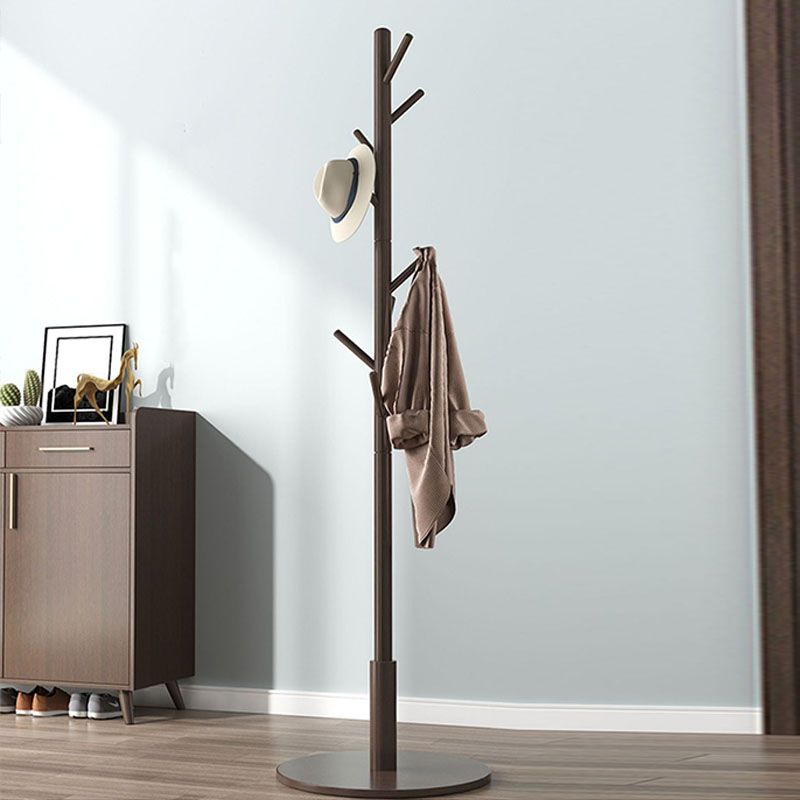 Modern Hall Tree Hanger Hooks Entryway Kit Beech Wood Coat Rack