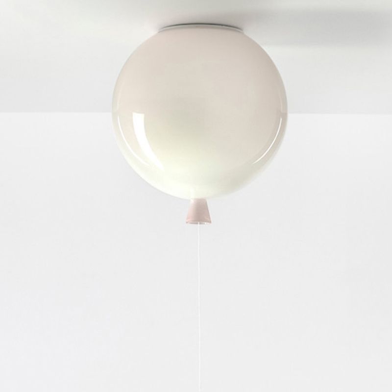 Balloon Semi Mount Lighting Childrens Plastic 1-Light Bedroom Ceiling Light Fixture