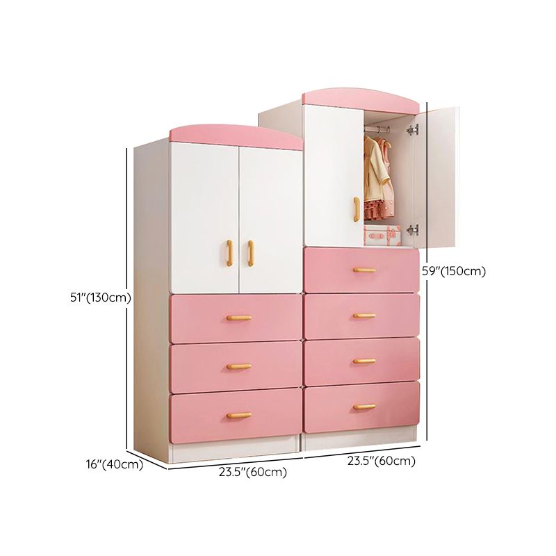 Manufactured Wood Kids Closet Modern Bedroom Wardrobe Closet with Cloth Rod