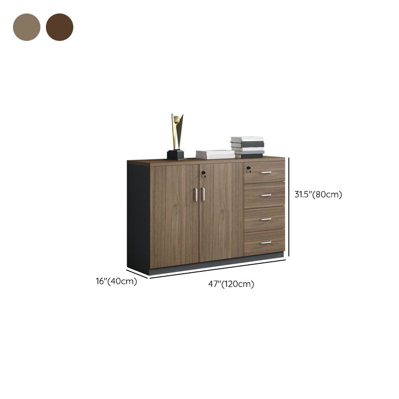 Modern Engineered Wood File Cabinet Lateral Filing Cabinet with Lock and Storage