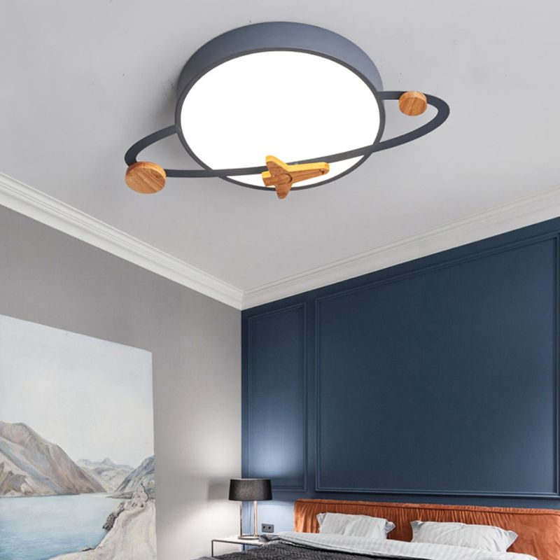 Modern LED Ceiling Light Gray/White Flush Mount Lighting for Home