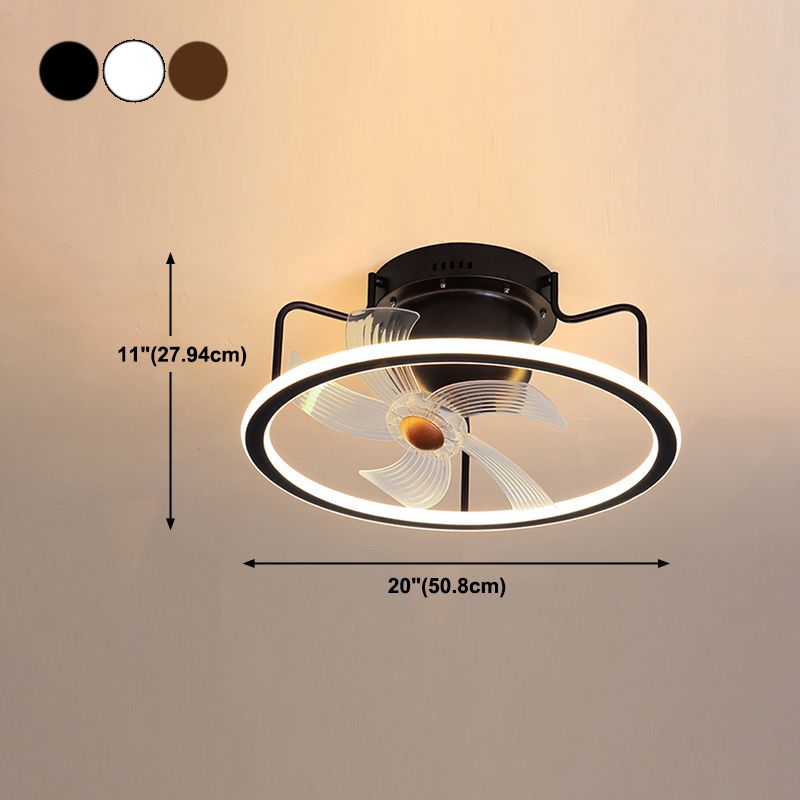 Éclairage de ventilateur de plafond de style moderne Métal 1 plafond léger lampe à fans pour chambre à coucher