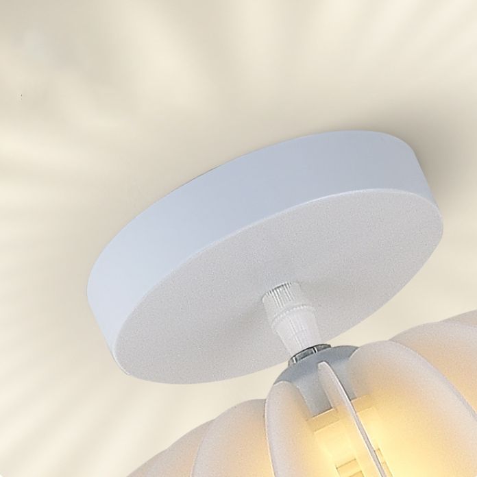 Modern Dome Shape Flush Mount Light Fixtures 1 Light Flush Mount Ceiling Light in White