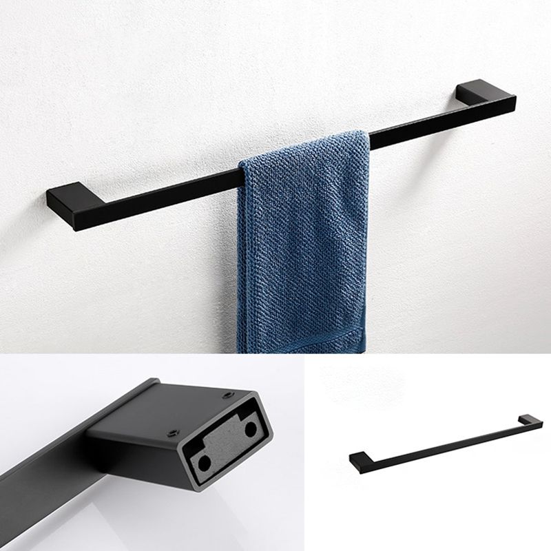 Traditional Bathroom Accessories Hardware Set in Black Metal