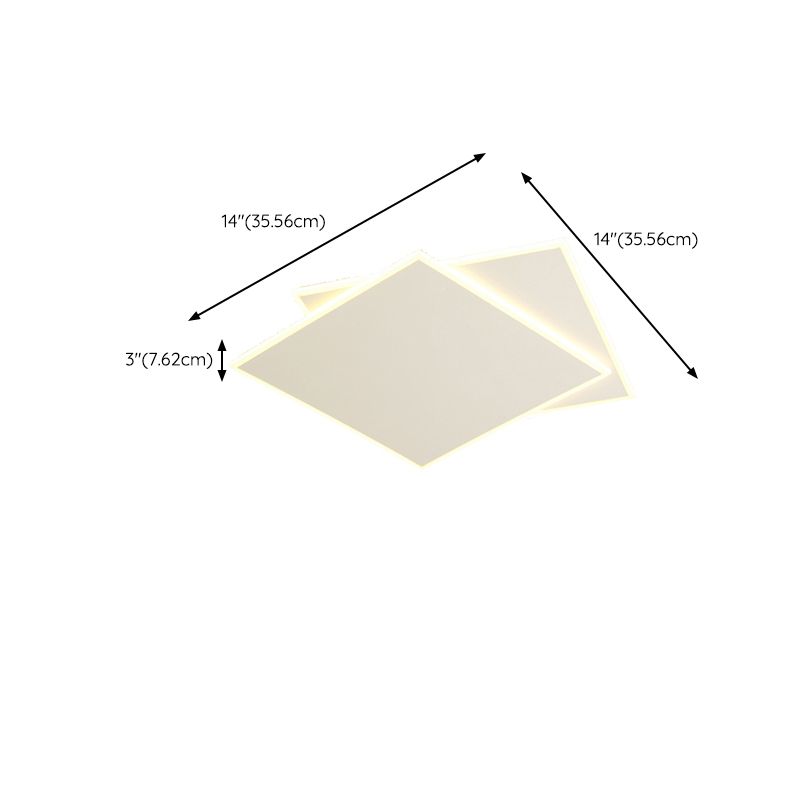 White LED Ceiling Light Contemporary Flush Mount Lighting for Restaurant