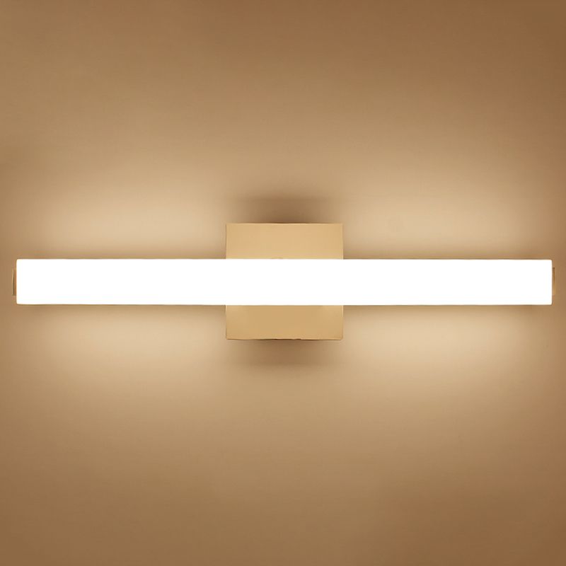 16.5" 1 - Light LED Bath Bar in Polished Nickel Metal and Acrylic Bathroom Vanity Lighting