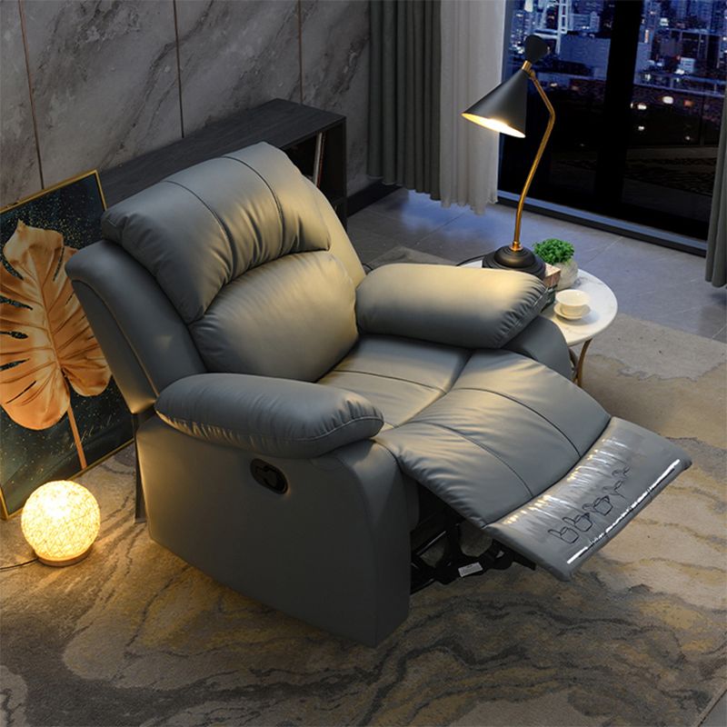 Contemporary Home Theater Recliner Rocking Manual-Push Botton Indoor Solid Color