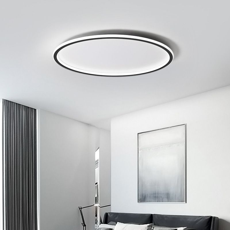 Modernism in Black Ceiling Mount LED Circle Iron Flush Mount