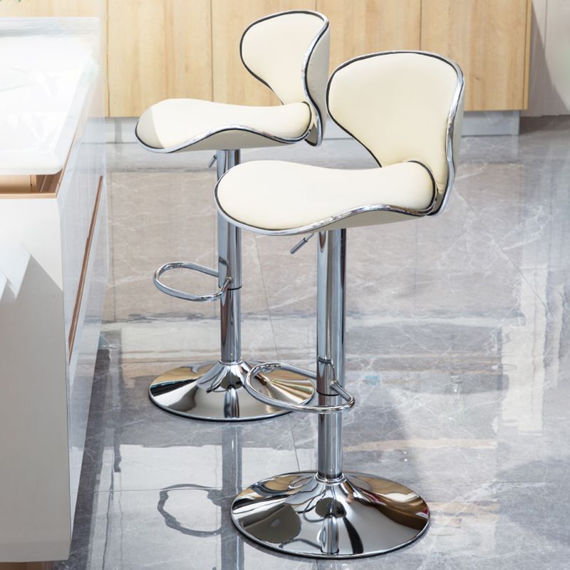 Lift and Rotate Height Stool Modern Indoor Leather Bar Stool