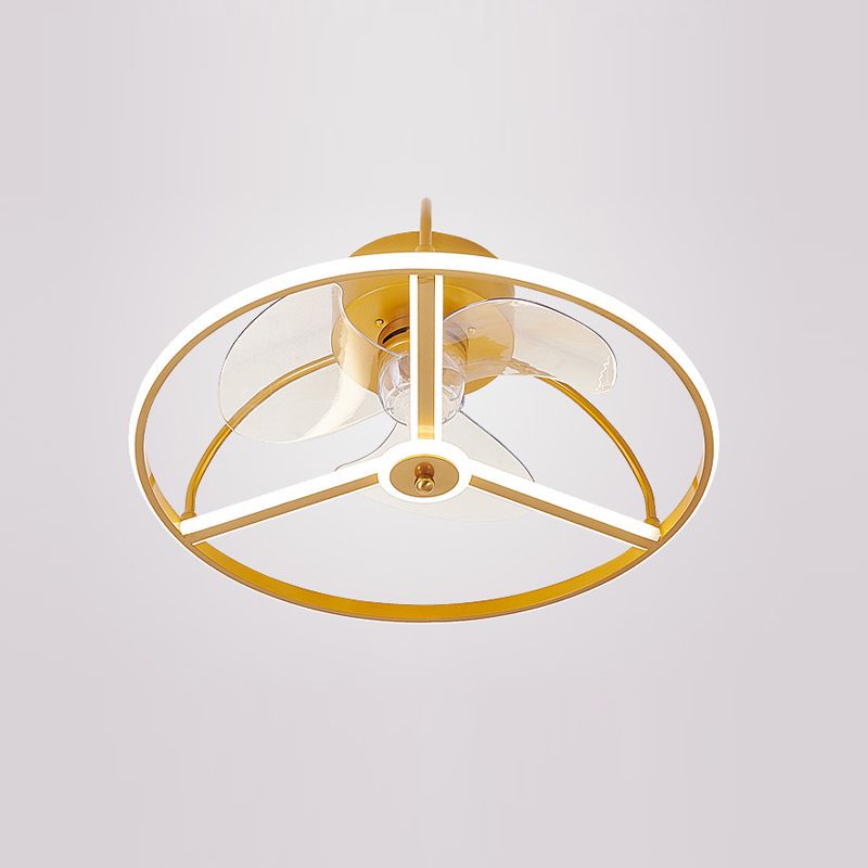 Contemporary LED Ceiling Fan Lights Metal LED Ceiling Fan for Bedroom