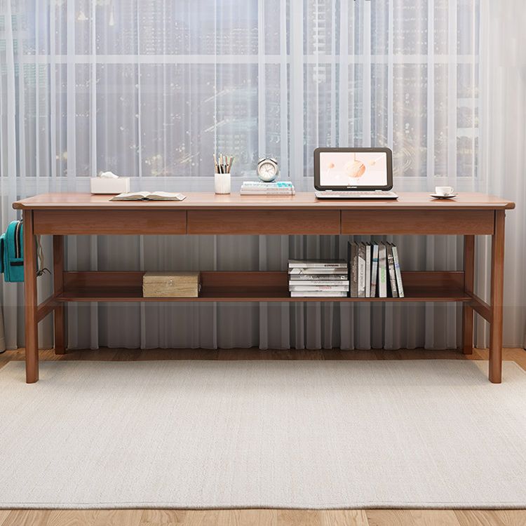 Contemporary Writing Desk with 3 Drawers and Side Storage Hook