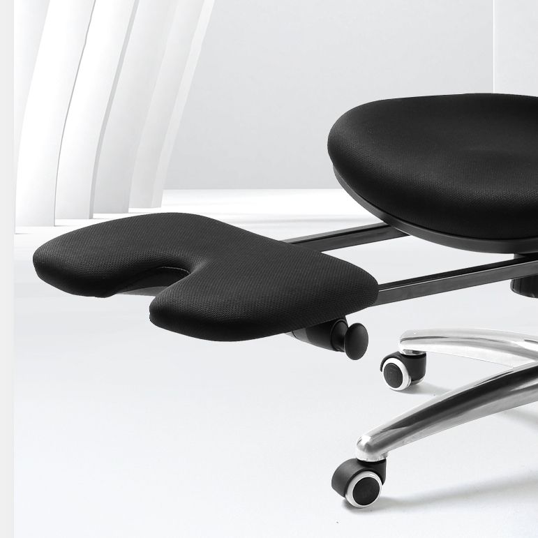 Modern Desk Chair Adjustable Seat Height Black Office Chair with Wheels