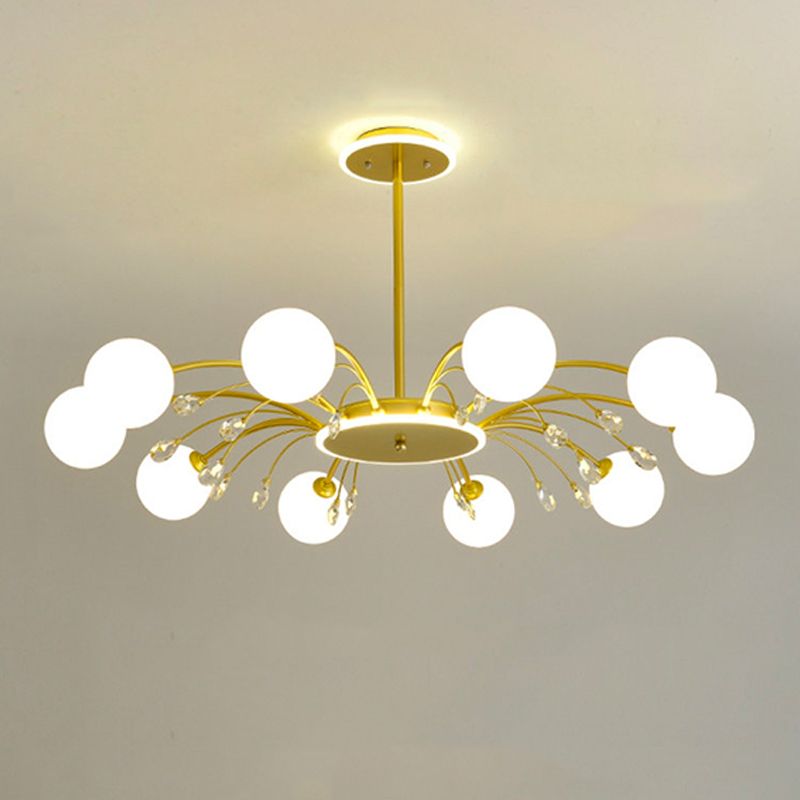 Spherical Shade Pendant Chandeliers Contemporary Glass Chandelier Lighting Fixtures