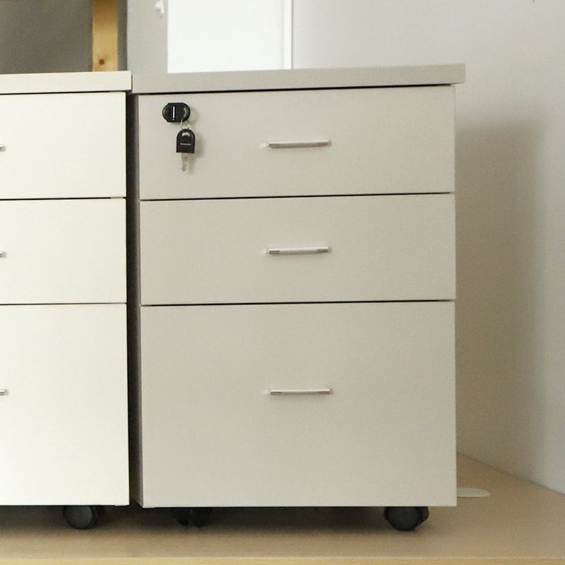 Contemporary Style Vertical Filing Cabinet Engineered Wood Filing Cabinet on Wheels