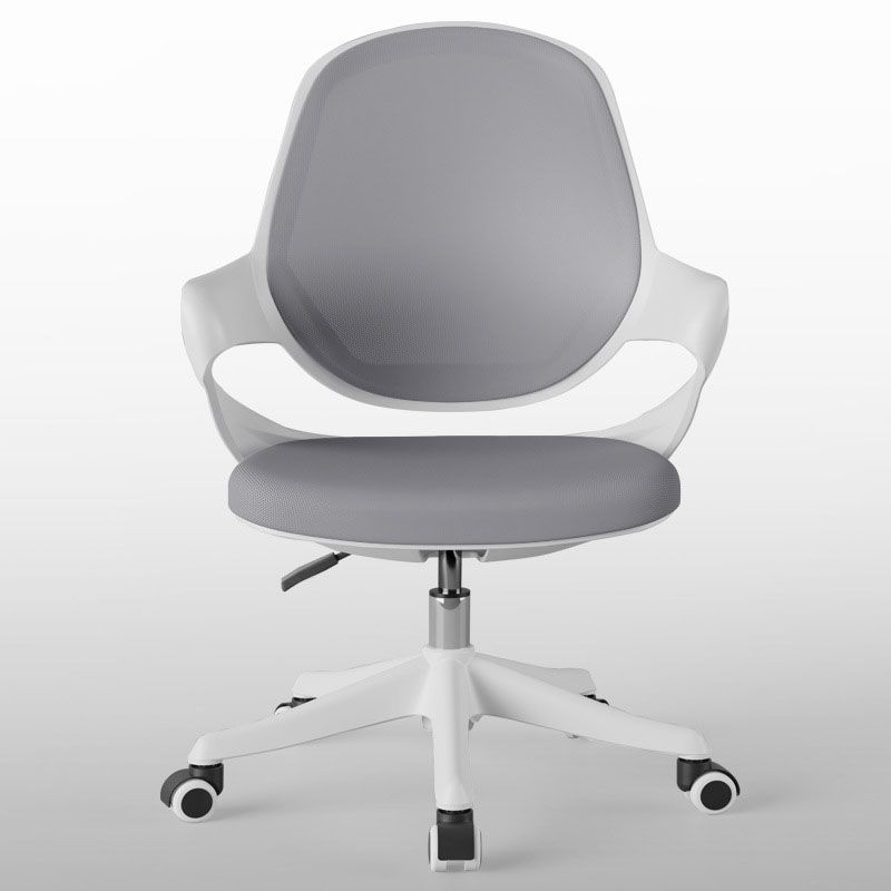 Fixed Arms Desk Chair Mid Back Swivel with Wheels Ergonomic Office Chair