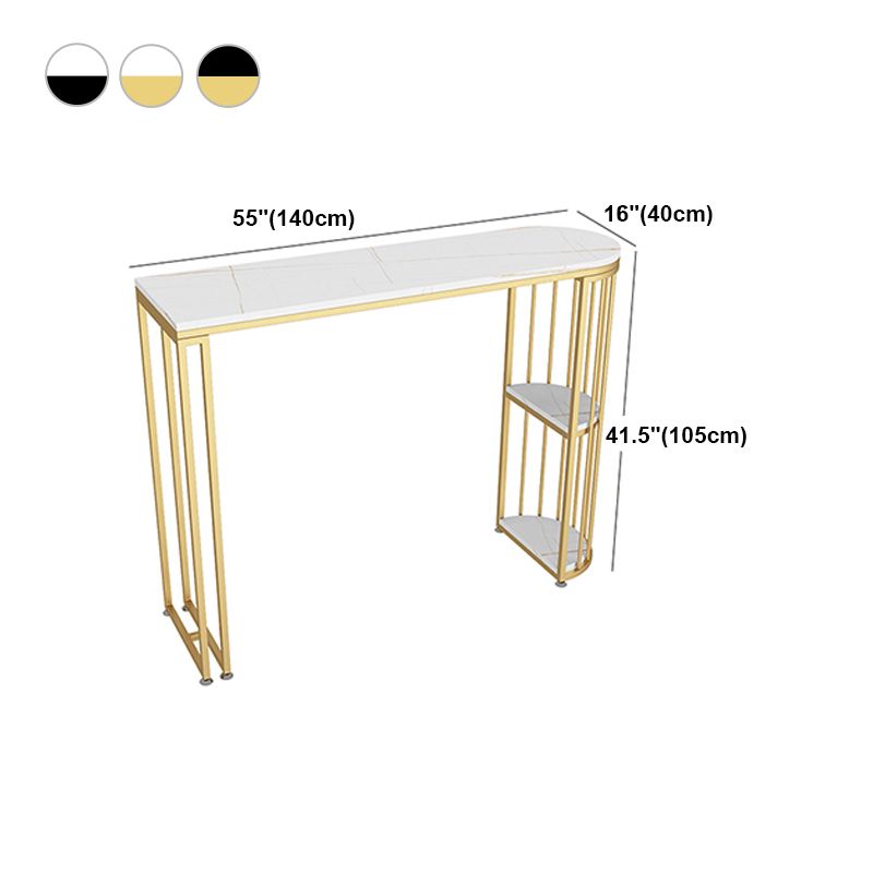 Nordic Glam Sintered Stone Table Dining Bar Counter Table for Kitchen