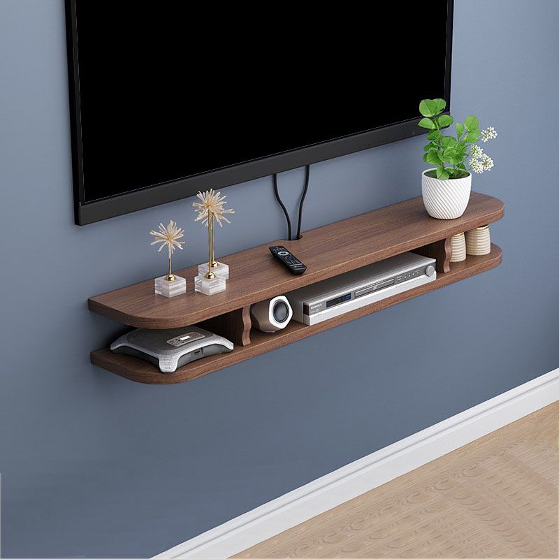 9" D Modern Wooden TV Stand Open Storage Wall Mounted TV Console