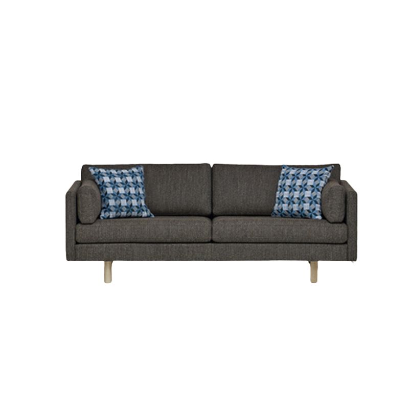 Contemporary Linen Square Arm Sofa Standard Sofa for Living Room, Apartment