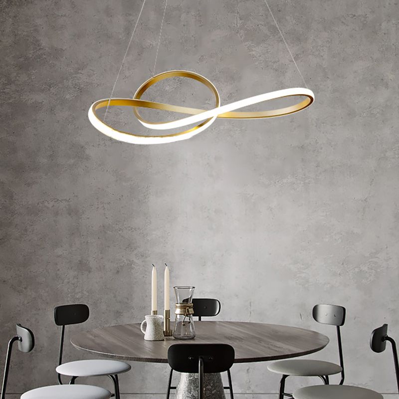 Spiral Shade Chandelier Light Modern Metal 1 Light Chandelier Lighting Fixture